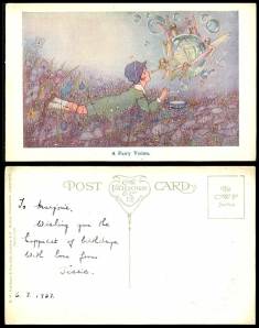 Vintage postcard A Fairy Vision Hilda T. Miller